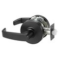Sargent Grade 1 Passage Cylindrical Lock, L Lever, Non-Keyed, Black Suede Powder Coat Finish, Not Handed 28-10U15 LL BSP